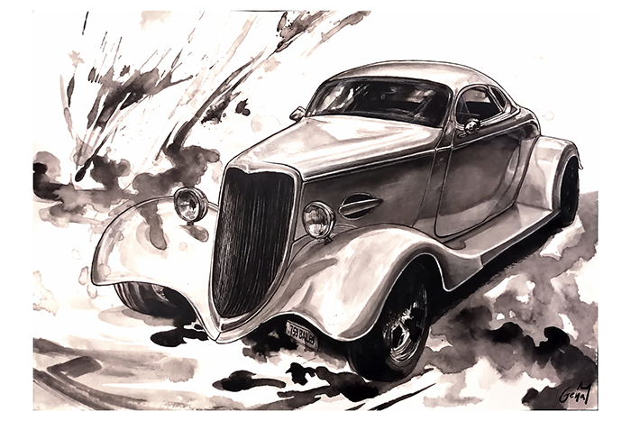 Gena Duclaux-Wheels Art Gallery-Print-Car-voiture-Speeder
